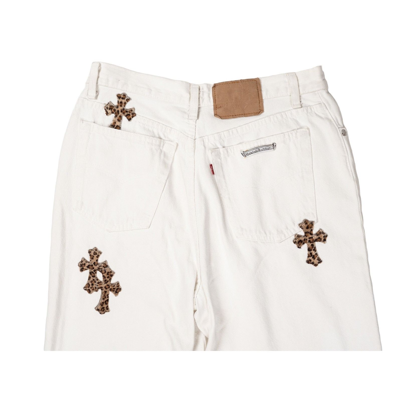 Chrome Hearts Levi's 501 Leopard Cross Patch White Jeans Size US 36 / EU 52 - 10 Thumbnail