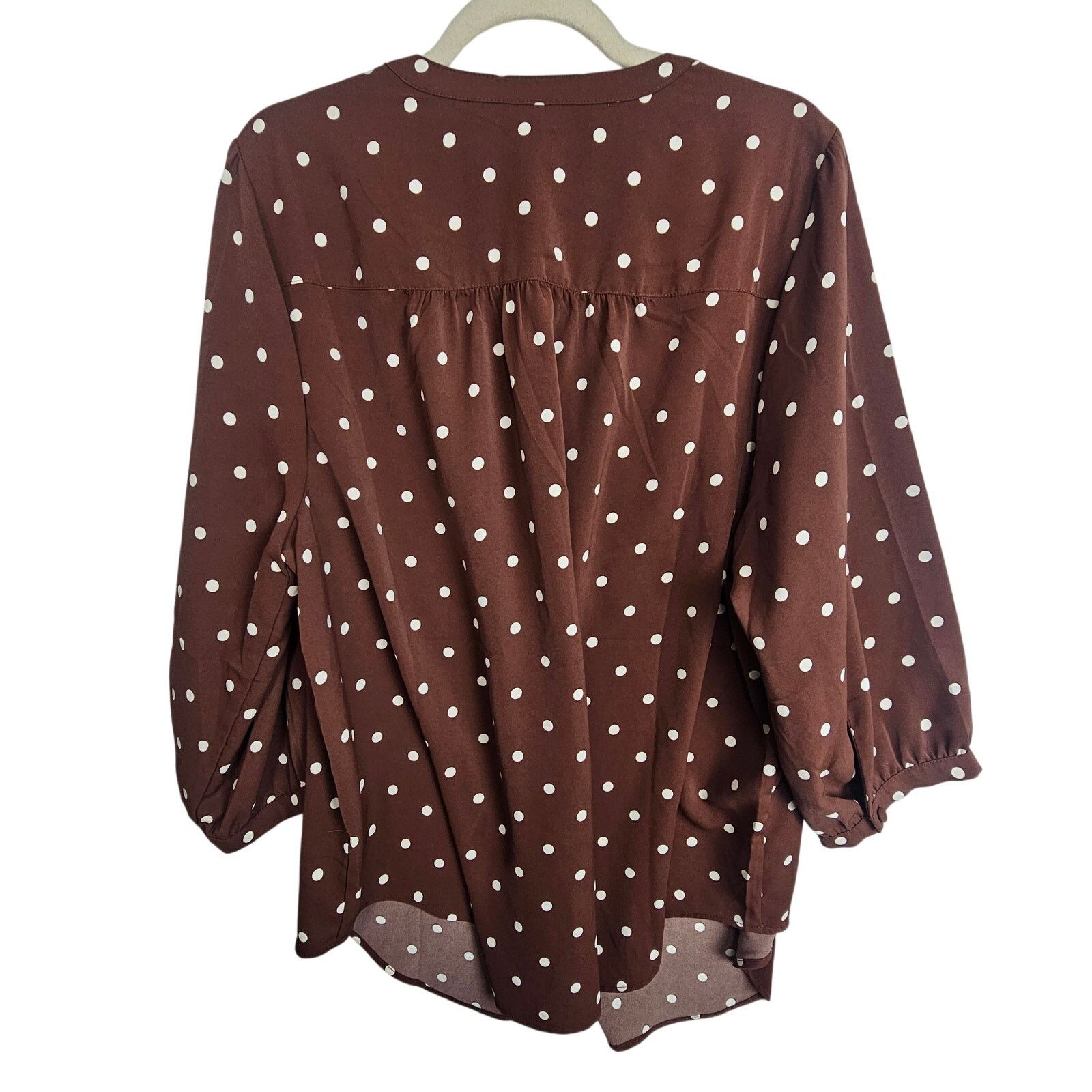 Torrid Torrid Harper Polka Dot Blouse Plus Size 2X Classic Preppy Size XXL / US 16-18 / IT 52-54 - 8 Thumbnail
