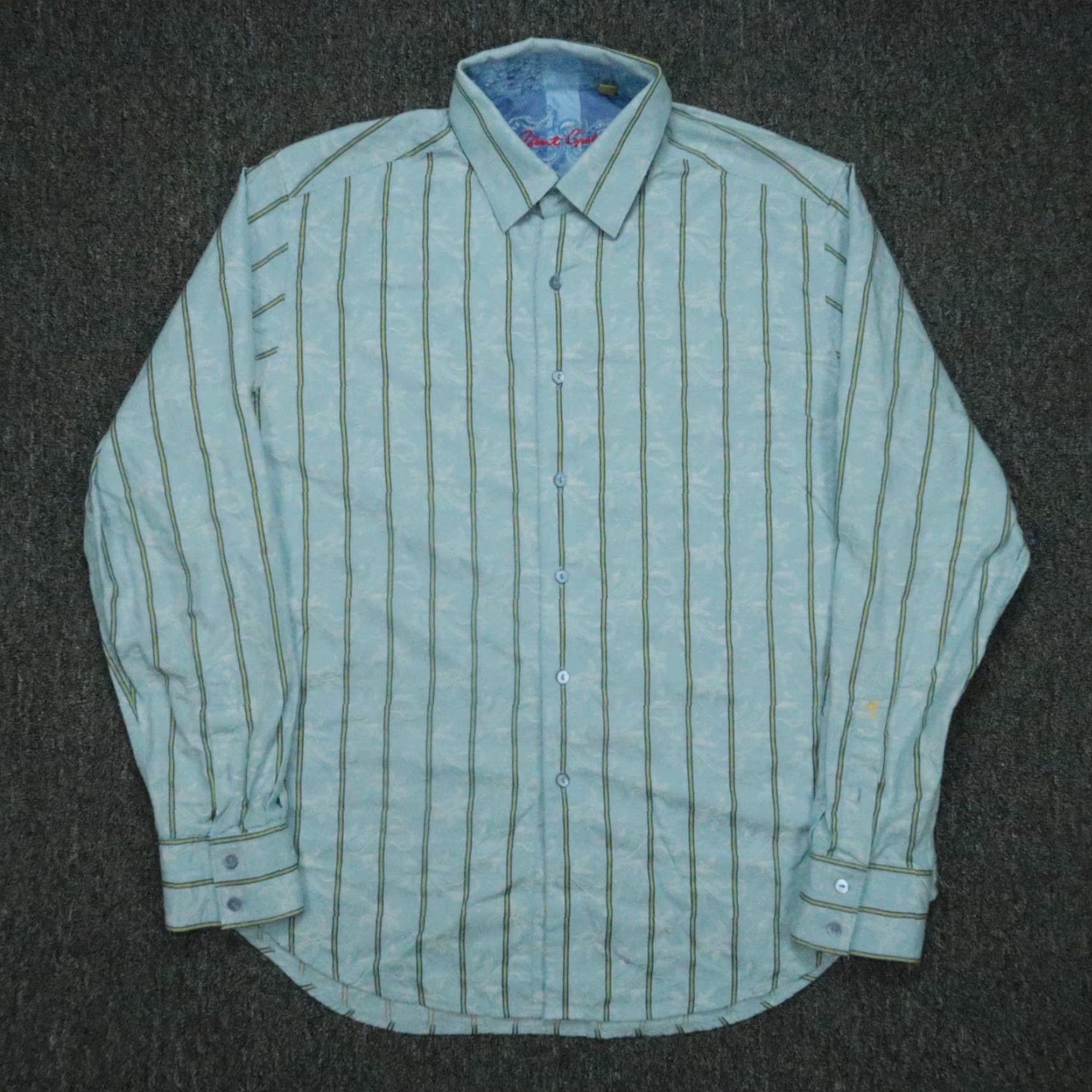 Robert Graham Robert Graham Shirt Mens XL Striped Classic Fit Button Long Sleeve Blue Cotton N/A Size US XL / EU 56 / 4 - 2 Thumbnail