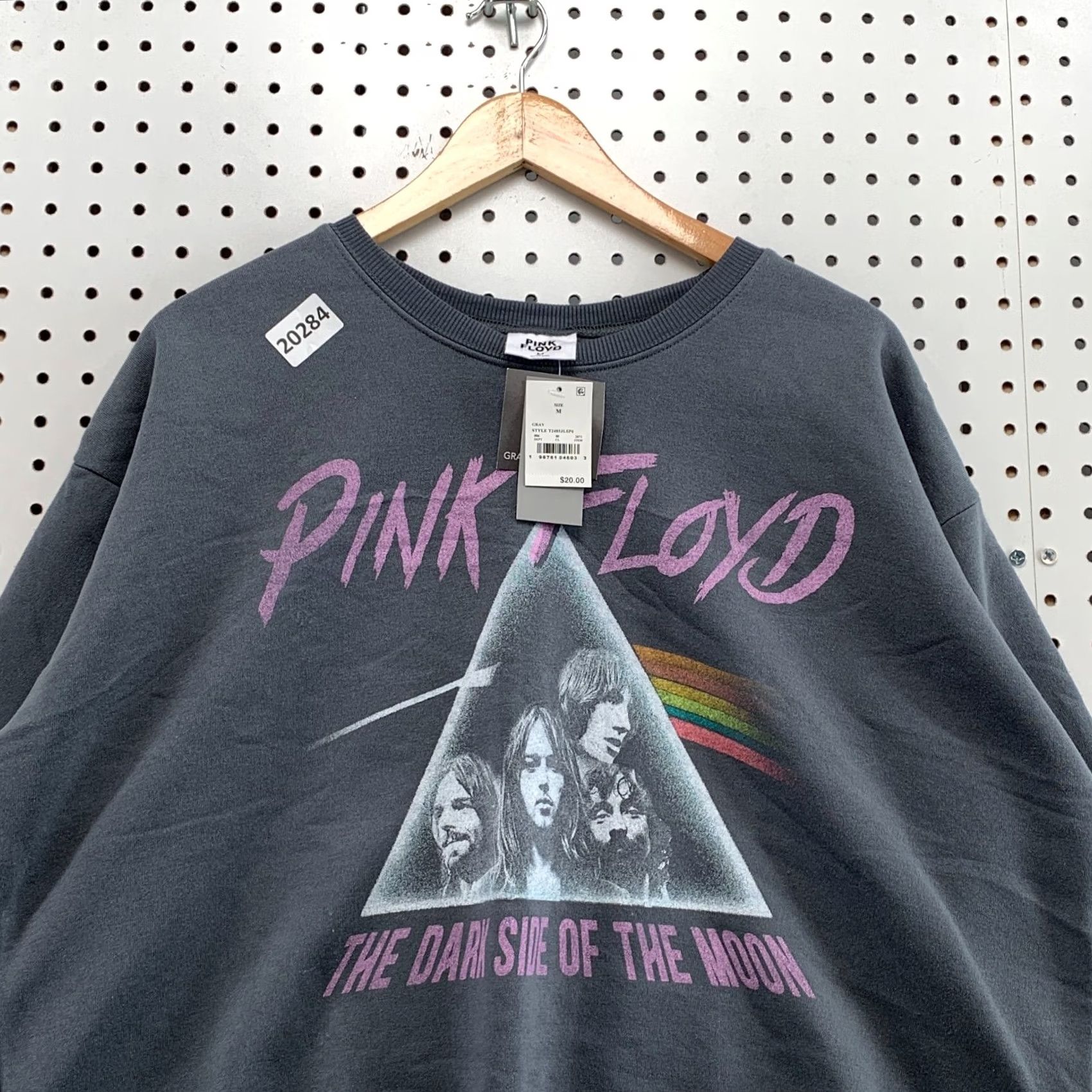 Vintage NEW Pink Floyd Crewneck Sweatshirt Gray Womens M Darkside Moon Music 27x21 Size M / US 6-8 / IT 42-44 - 6 Thumbnail