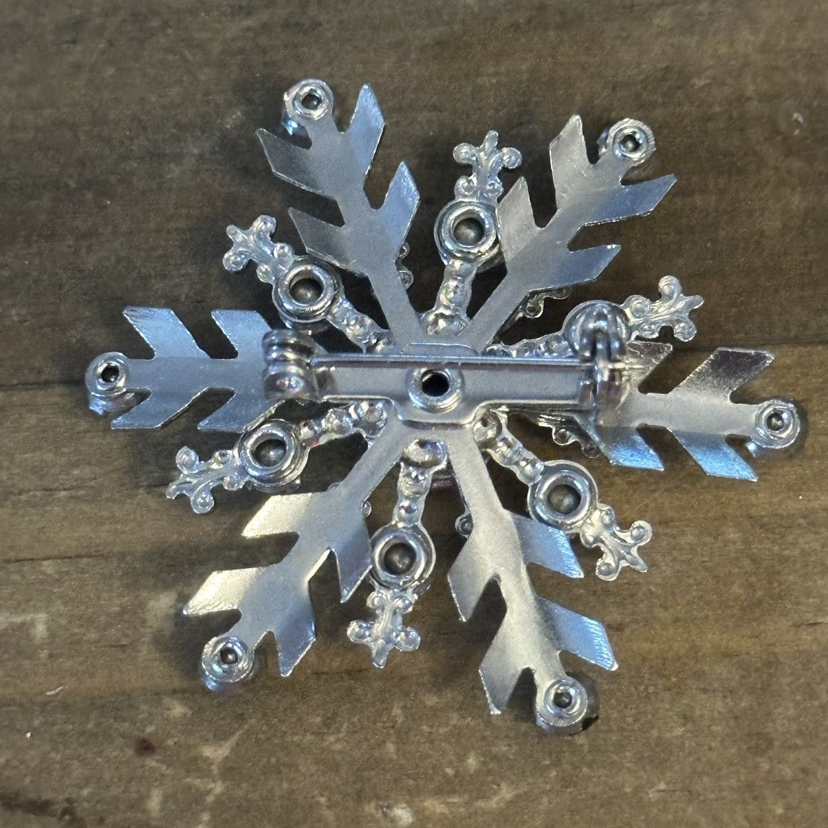Vintage Vintage rhinestone snowflake brooch Size ONE SIZE - 3 Thumbnail
