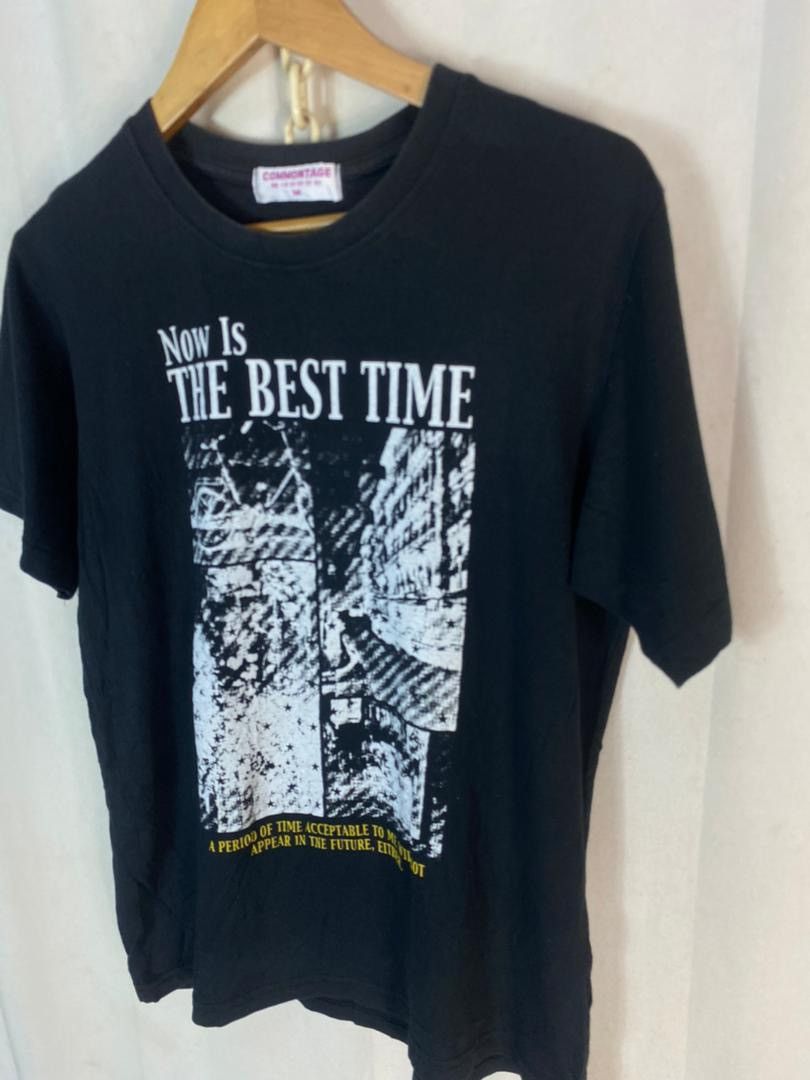 Japanese Brand “Now is the best time”printed tshirt by commontage Size US S / EU 44-46 / 1 - 2 Thumbnail
