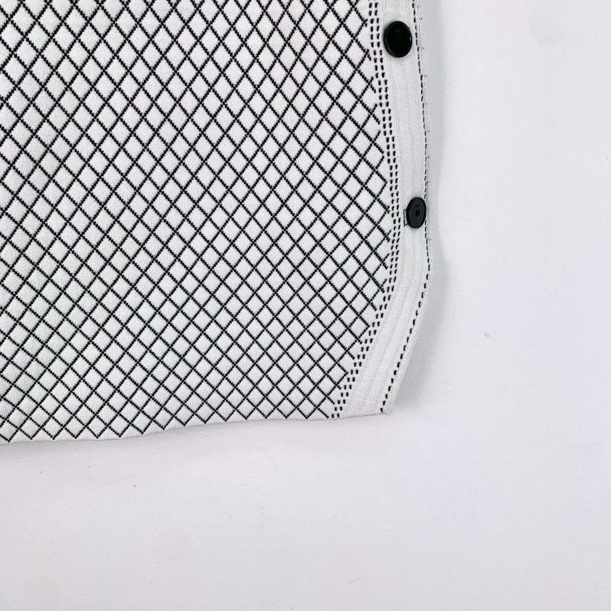 Dior Christian Dior White Diamond Lattice Knit Midi Skirt K26WX Size 26" / US 2 / IT 38 - 4 Thumbnail
