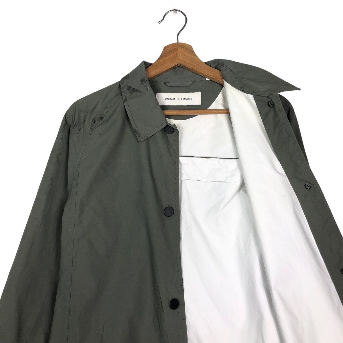 Japanese Brand 🔥Green Military Long Fly Coats Jacket Lemaire Uniqlo Japan Size US M / EU 48-50 / 2 - 12 Thumbnail