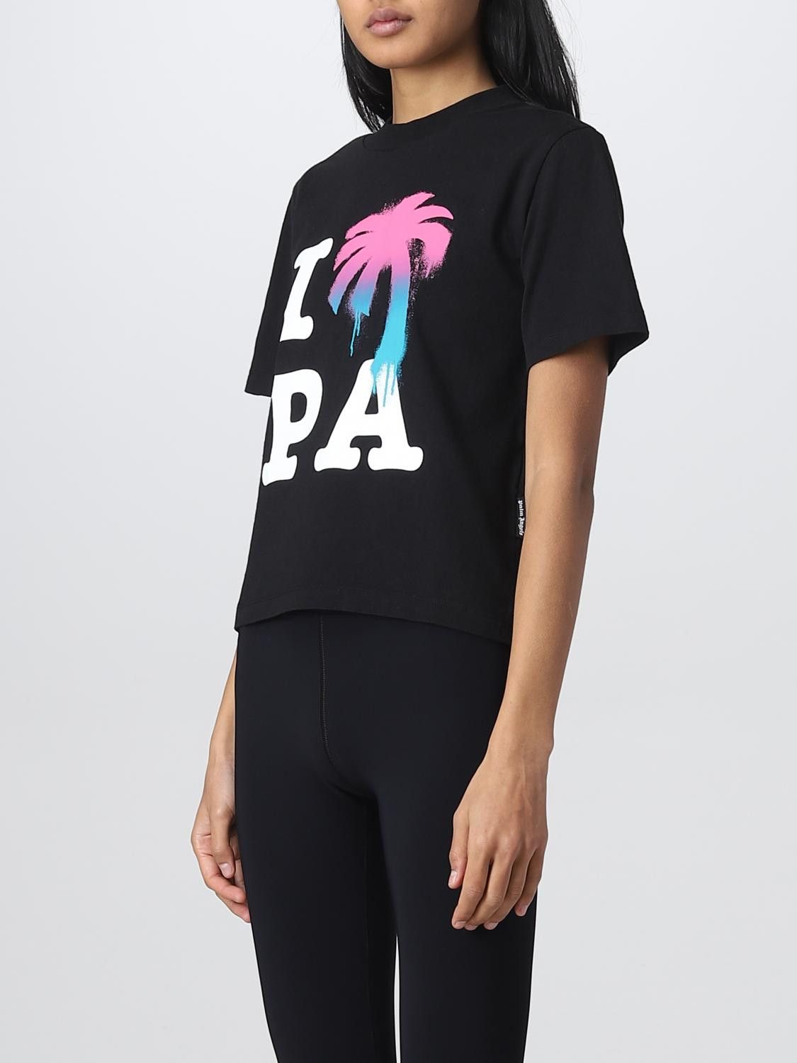 Palm Angels o1y1225 Logo Crewneck T-Shirt in Black Size XL / US 12-14 / IT 48-50 - 4 Thumbnail