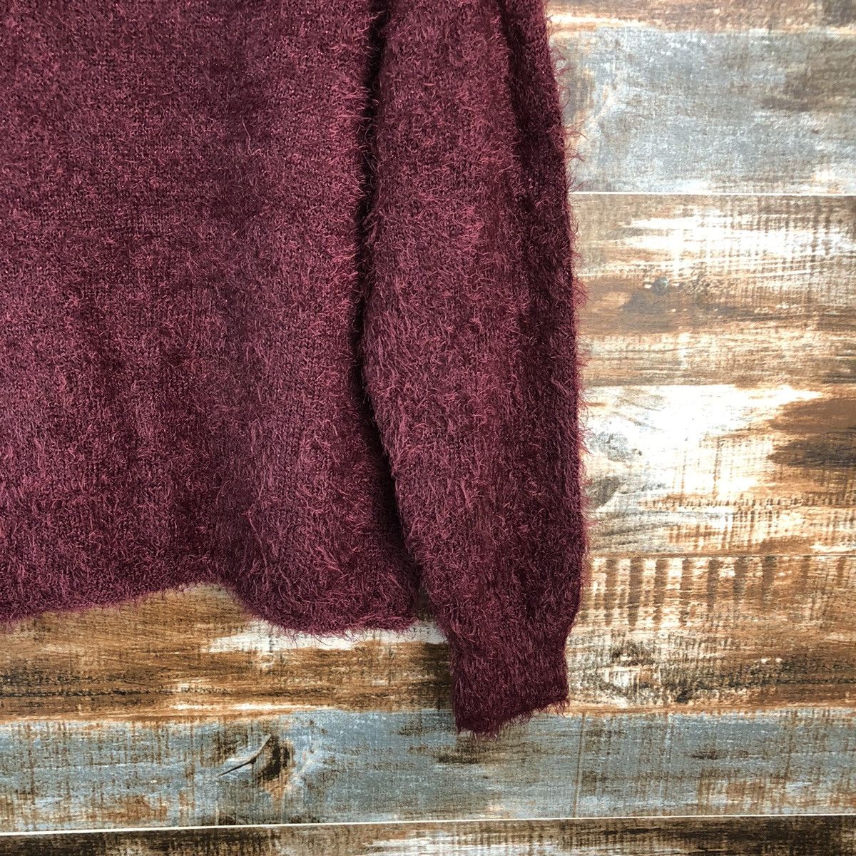 Homespun Knitwear × Japanese Brand DLL Hypen World Gallery Maroon Mohair Knitwear #C427 Size S / US 4 / IT 40 - 16 Thumbnail