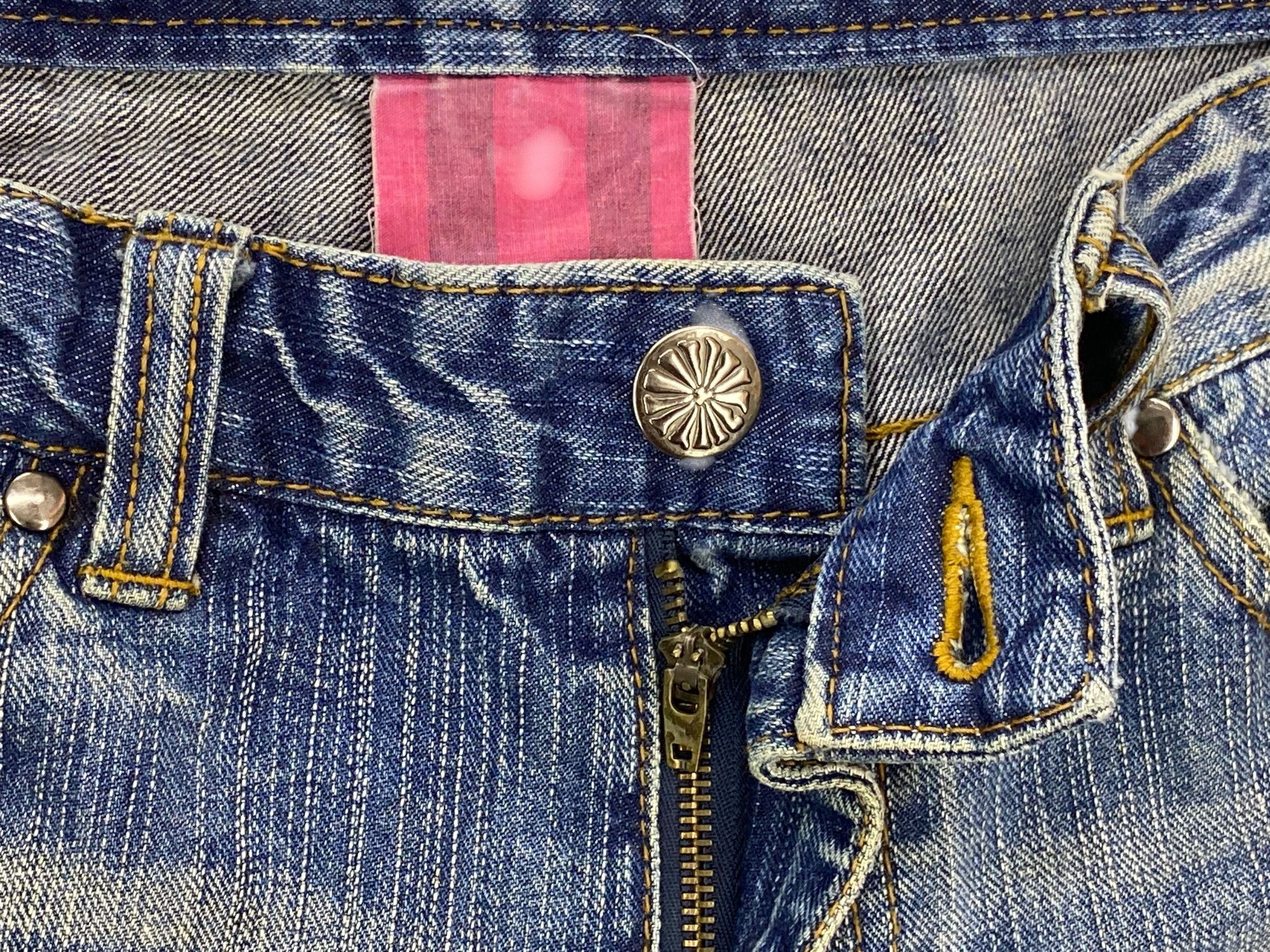 Other Acid Wash Denim Jeans Beads Stud Embellished Pants Size US 31 - 8 Thumbnail