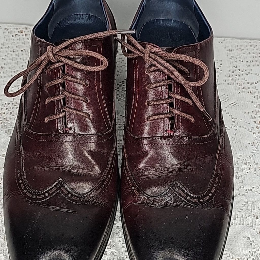Vintage Foundry Vintage Foundry Co. Cherry wood black toes wingtip shoes 11 Size US 11 / EU 44 - 3 Thumbnail