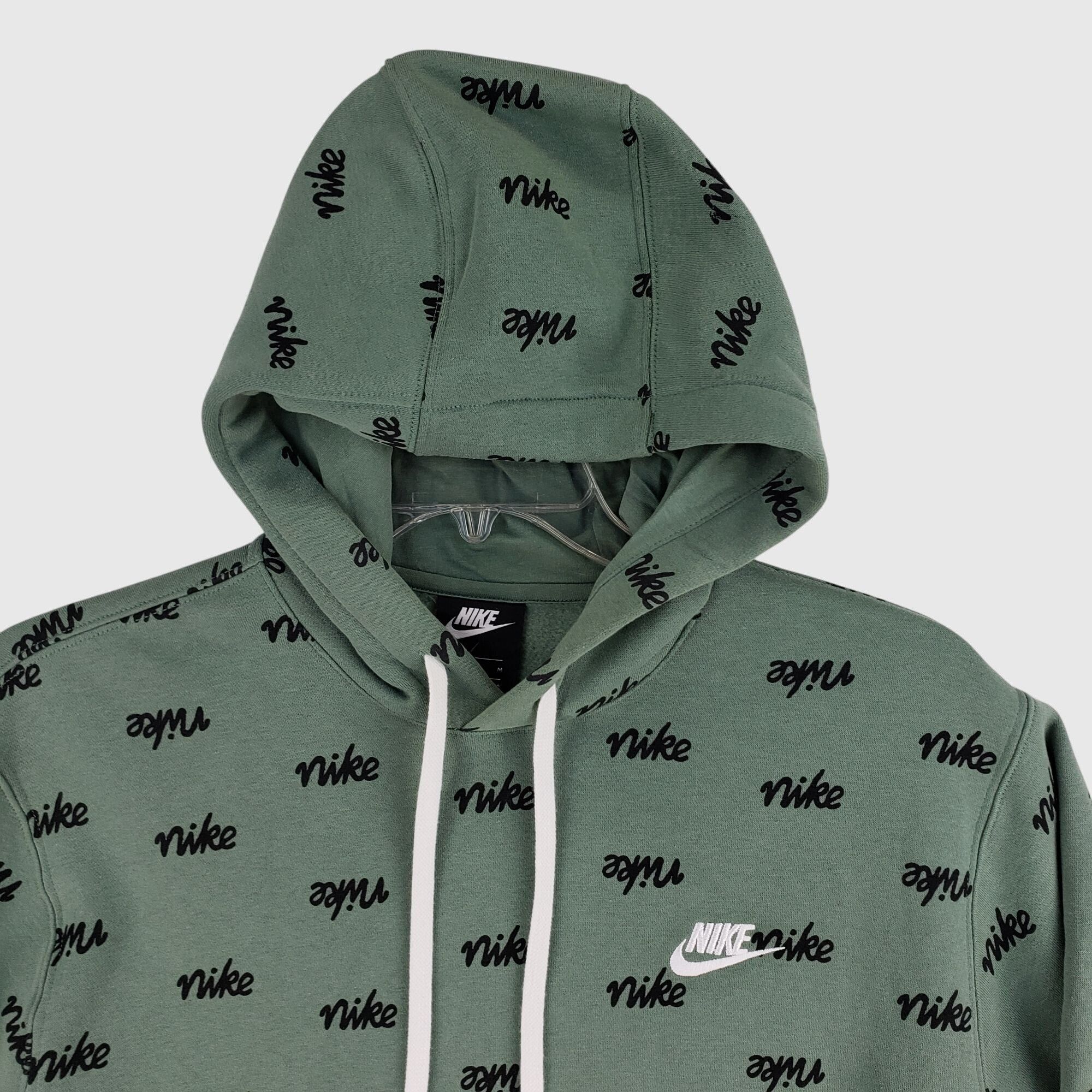 Nike Nike Green Pullover Hoodie With Logo Print & Drawstring Hood Size US M / EU 48-50 / 2 - 4 Thumbnail