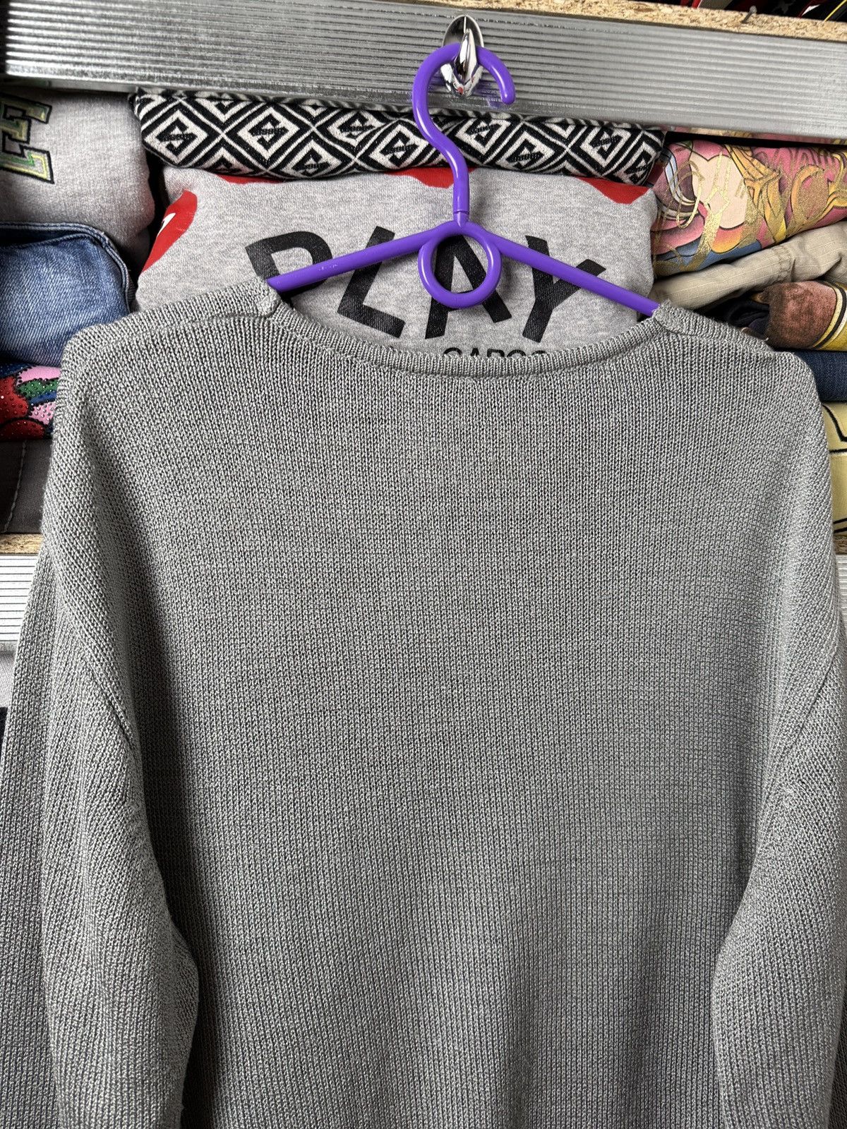 Vintage Vintage Dolce Gabbana Ribbed Sweater Big Logo Avant Garde Size US XXL / EU 58 / 5 - 4 Thumbnail