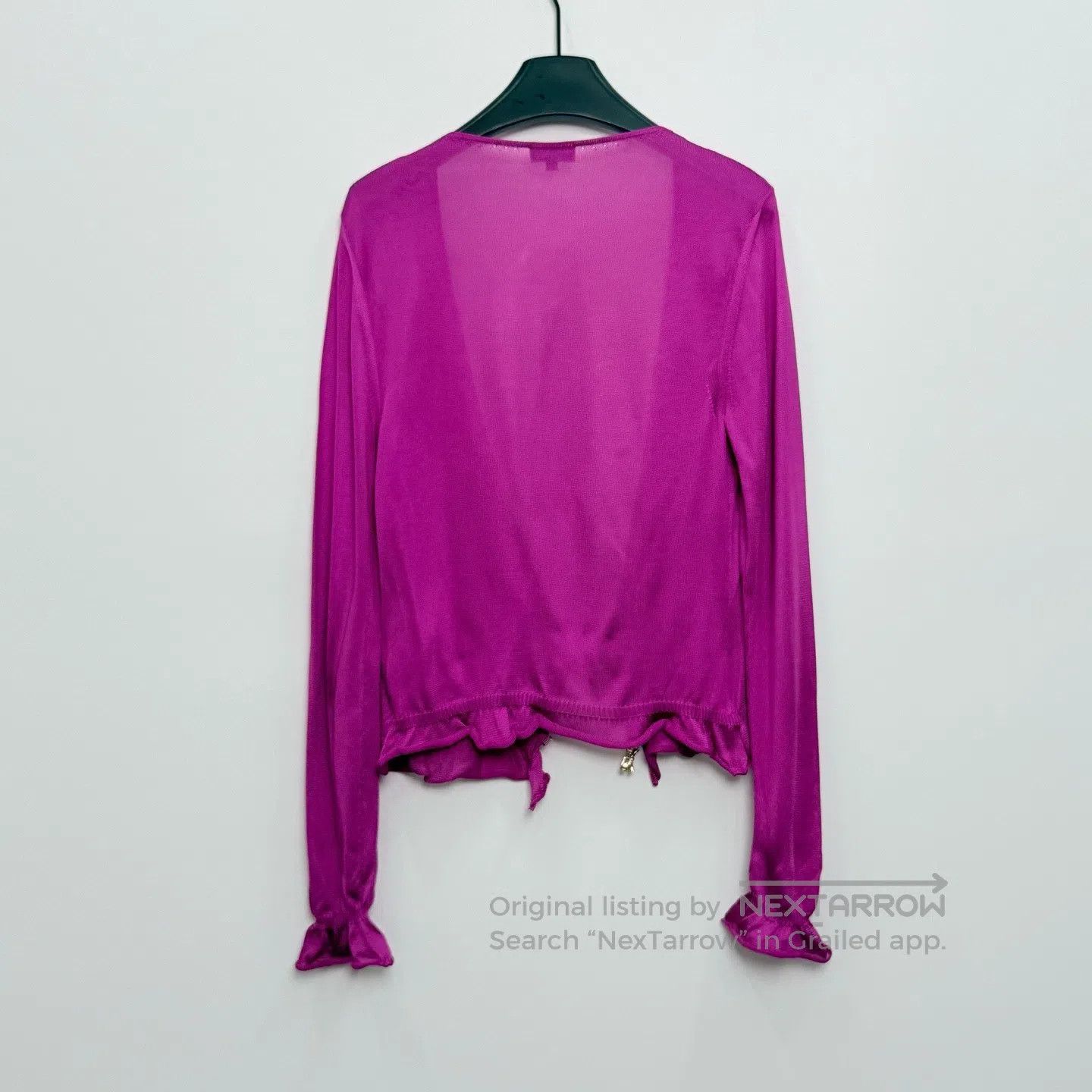 Chanel Chanel Solid Color Bow Tie Diamond Buckle Flounce Long Sle Size XS / US 0-2 / IT 36-38 - 3 Thumbnail