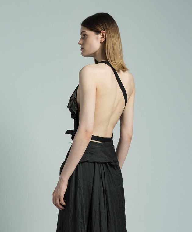 Marc Le Bihan Laced Backless Vest Top