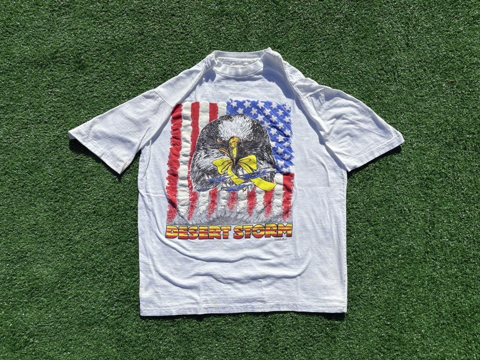 Vintage Vintage Desert Storm 1991 tshirt Size US XL / EU 56 / 4 - 1 Thumbnail