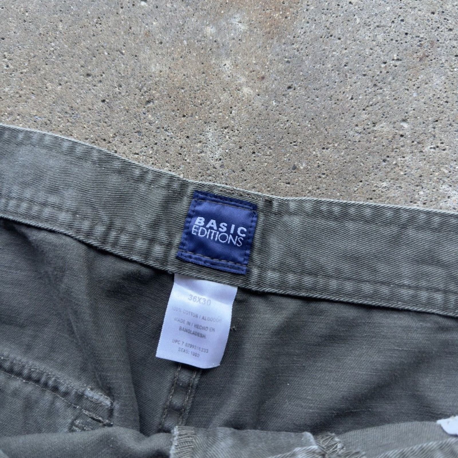 Vintage Vintage Baggy Green Cargo Pants ERD Grunge Skater Size US 35 - 8 Thumbnail