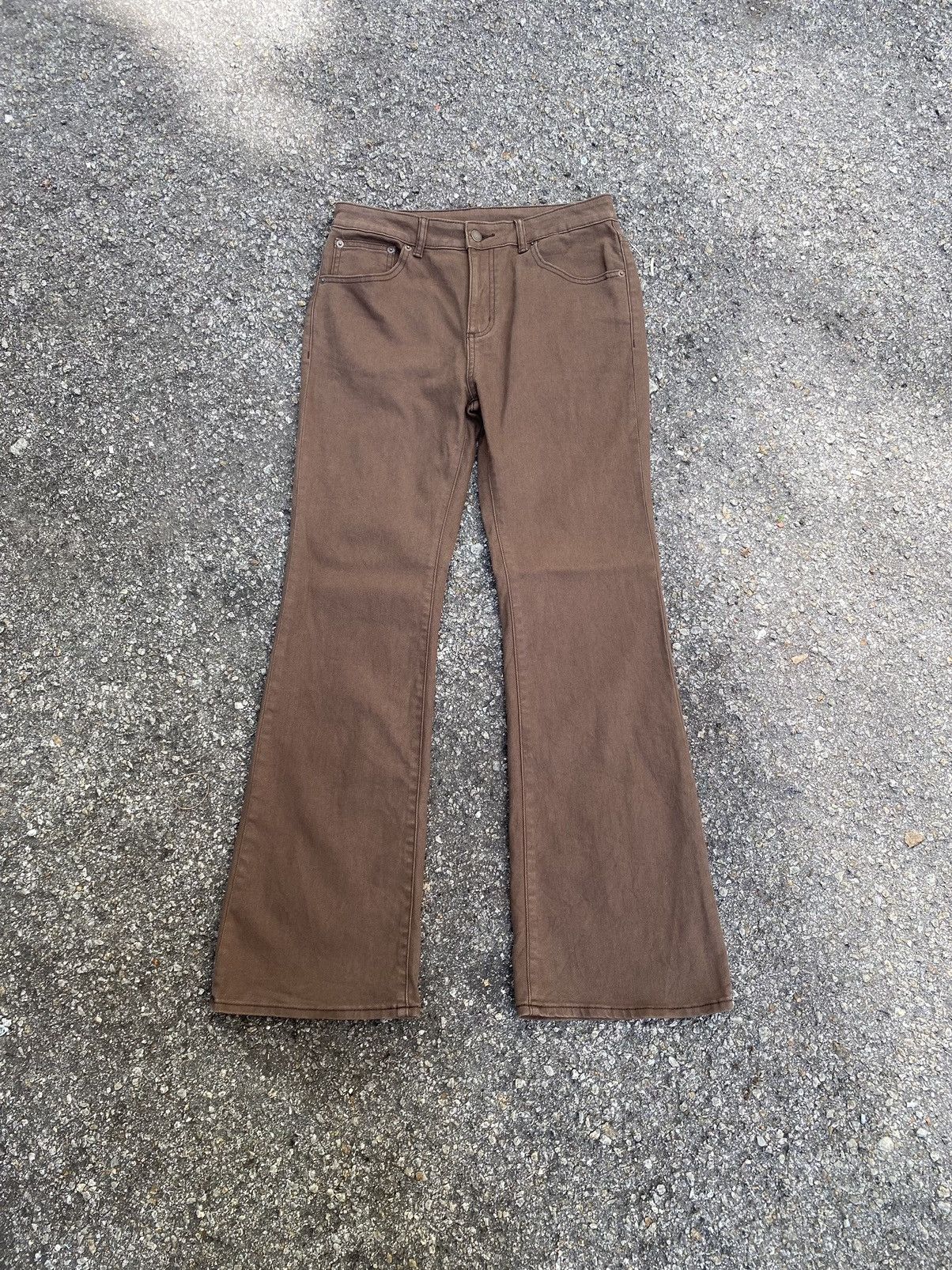 image of Gu Flare Pants Brown, Men's (Size 29)