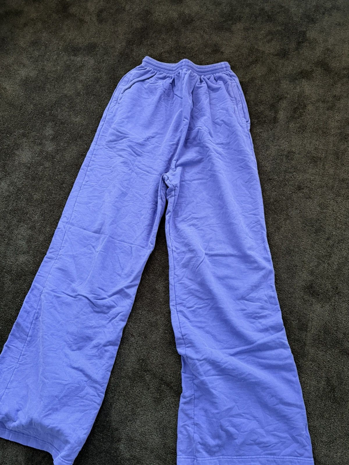Balenciaga Purple Extra Long Baggy Sweatpants Size US 29 - 1 Thumbnail