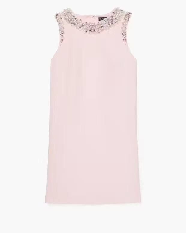 Kate Spade Jeweled Crepe Shift Dress Size XS / US 0-2 / IT 36-38 - 6 Thumbnail