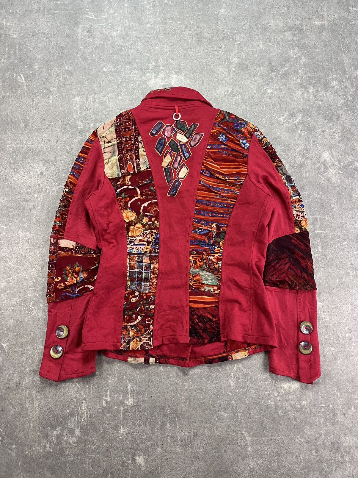 Japanese Brand Save The Queen Y2K Printed Punk 3D Stones Blazer Jacket L XL Size XL / US 12-14 / IT 48-50 - 2 Thumbnail