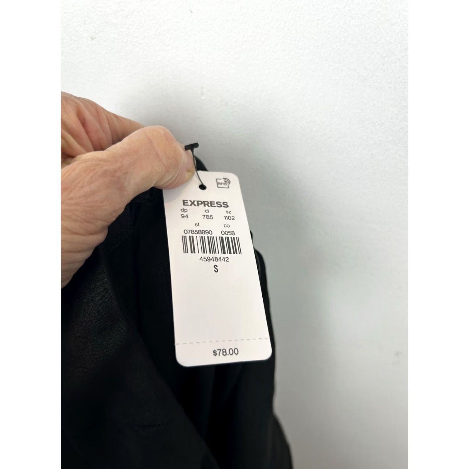 Express VINTAGE Express Slip Dress Womens S Strapless Black Satin Midi Event Evening Cocktail Size S / US 4 / IT 40 - 4 Thumbnail