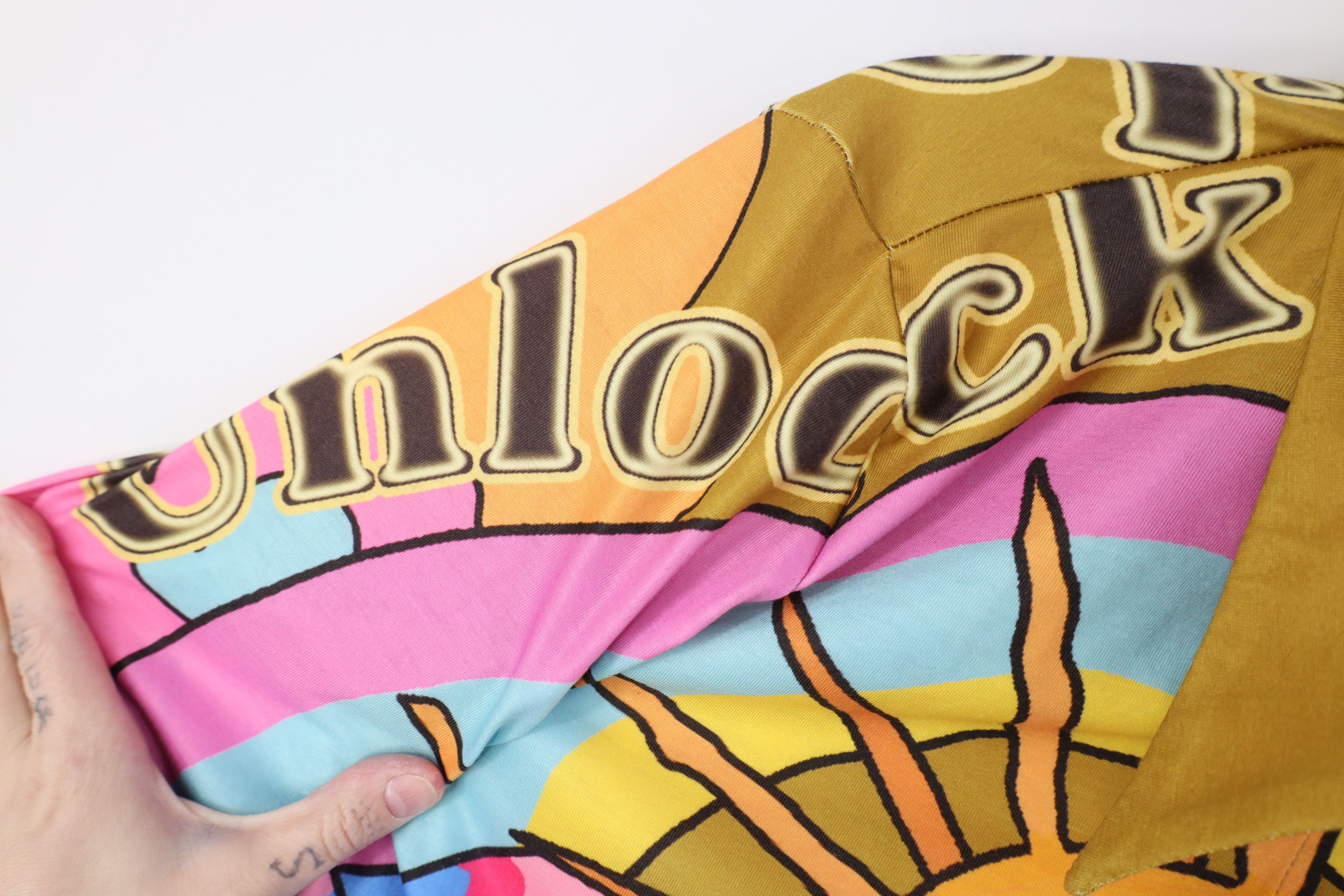 Vintage Y2K Elsie Fred Boho Cropped Dagger Collar Button Shirt Size L / US 10 / IT 46 - 8 Thumbnail