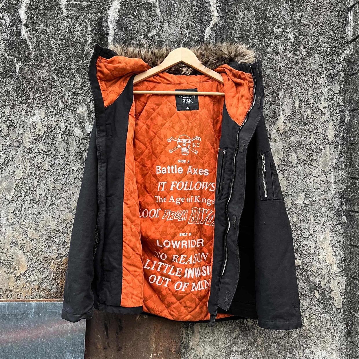 Stussy 00s Stussy Kostas Battle Axes N-3B ParkaJacket Quilted Lined Size US L / EU 52-54 / 3 - 2 Thumbnail