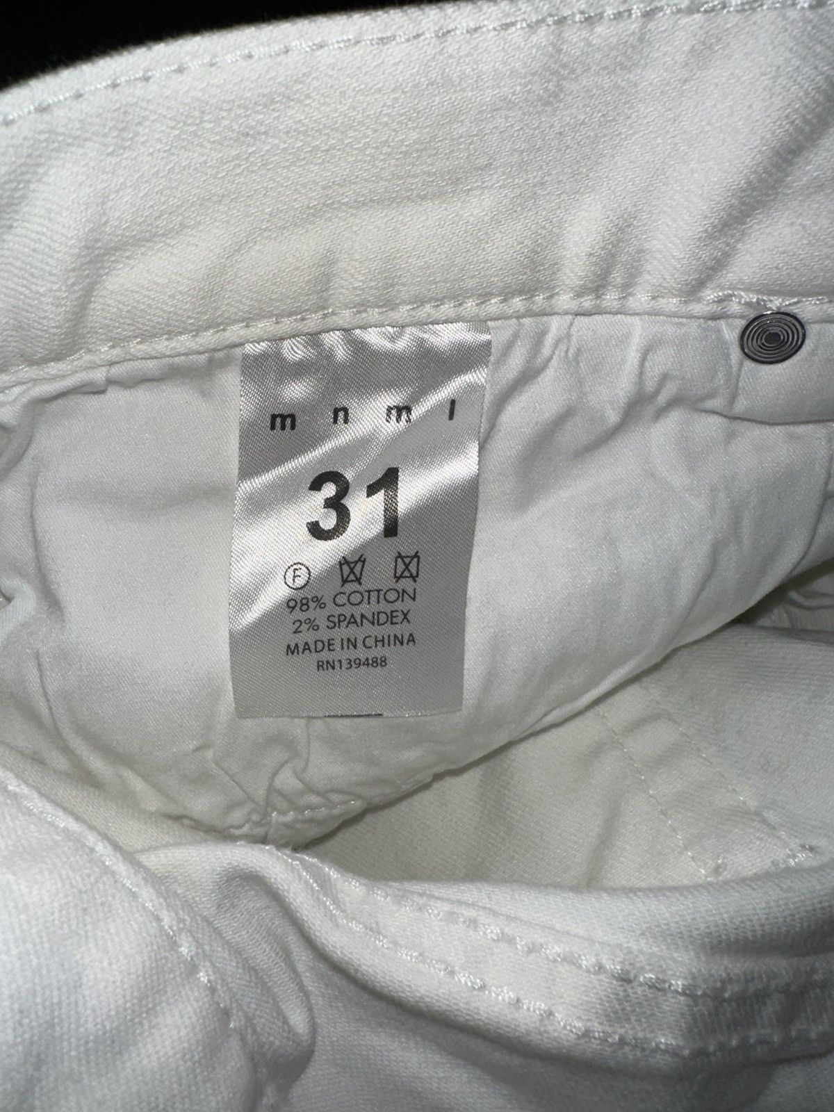 MNML Cream MNML M1 Distressed Skinny Jeans Sz 31 Size US 31 - 4 Thumbnail