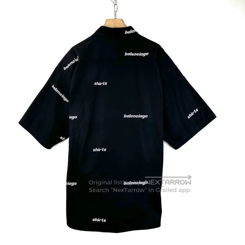 Balenciaga Balenciaga Black Bulletproof Vest Logo Short Sleeve Shirt Size M / US 6-8 / IT 42-44 - 2 Thumbnail