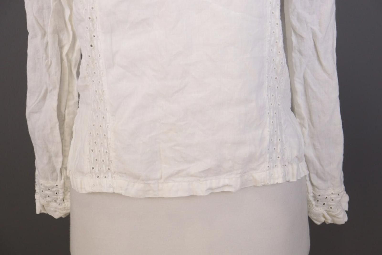 120% Lino 120% Lino White Long Sleeve V-Neck Summer Linen Top Shirt Size M / US 6-8 / IT 42-44 - 4 Thumbnail