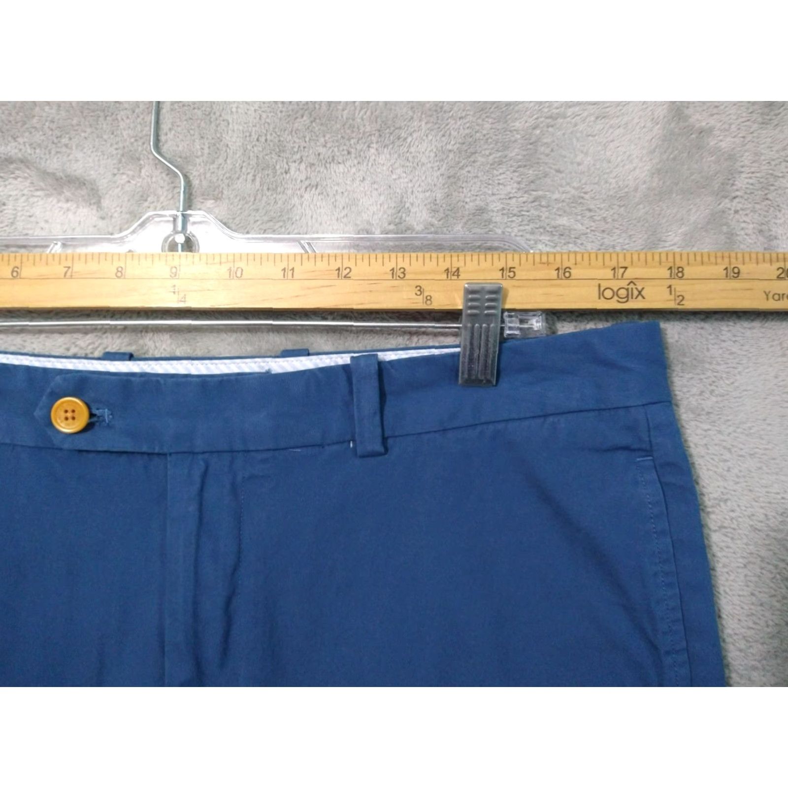 Brooks Brothers Brooks Brothers Pants Mens 36x32 Chino Flat Front Regular Blue 100% Cotton Spandex Stretch Pocket Straight 34 Size US 36 / EU 52 - 3 Thumbnail