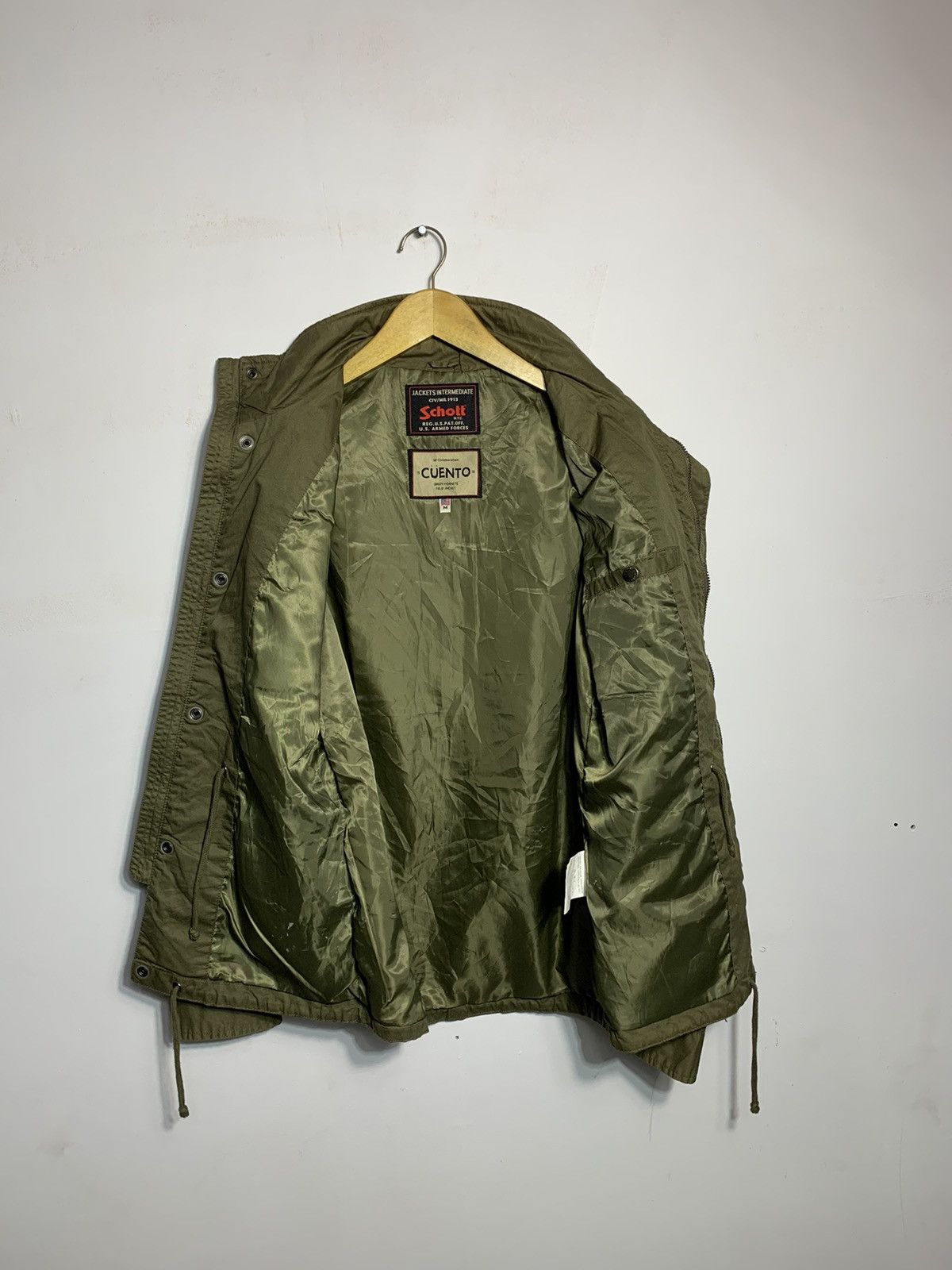 Schott × Vintage Schott M65 x Cuento Military Jacket 🧥 Size US L / EU 52-54 / 3 - 6 Thumbnail