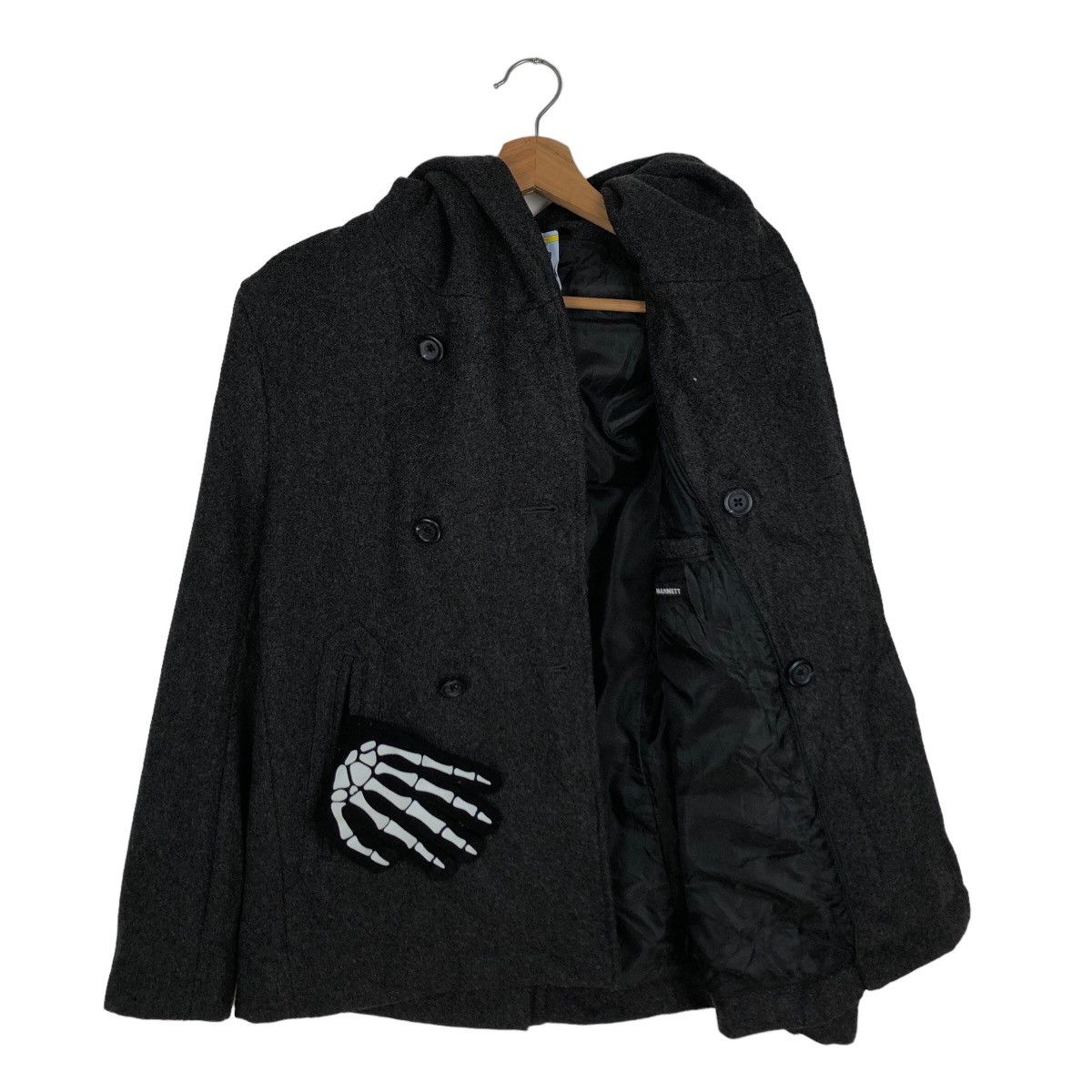 Katharine Hamnett London 🔥WOOL JACKET BLACK ULTIMATE HAMNETT JAPAN ISSEY MIYAKE Size M / US 6-8 / IT 42-44 - 9 Thumbnail