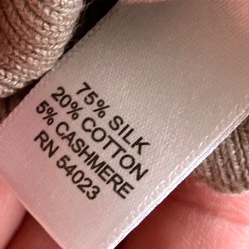 Banana Republic Banana Republic Womens Sweater Beige V-Neck Silk Cashmere Blend Pullover Medium Size M / US 6-8 / IT 42-44 - 7 Thumbnail