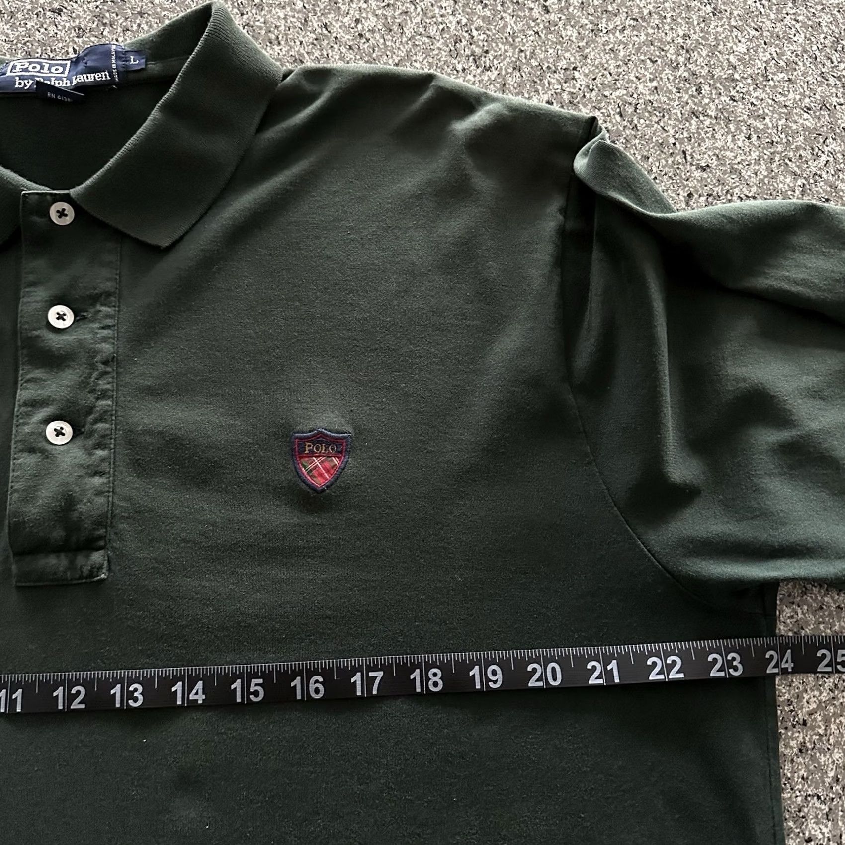 Polo Ralph Lauren Polo Ralph Lauren Polo Shirt Mens L Green Plaid Crest Logo Collared Polo Green Size US L / EU 52-54 / 3 - 5 Thumbnail