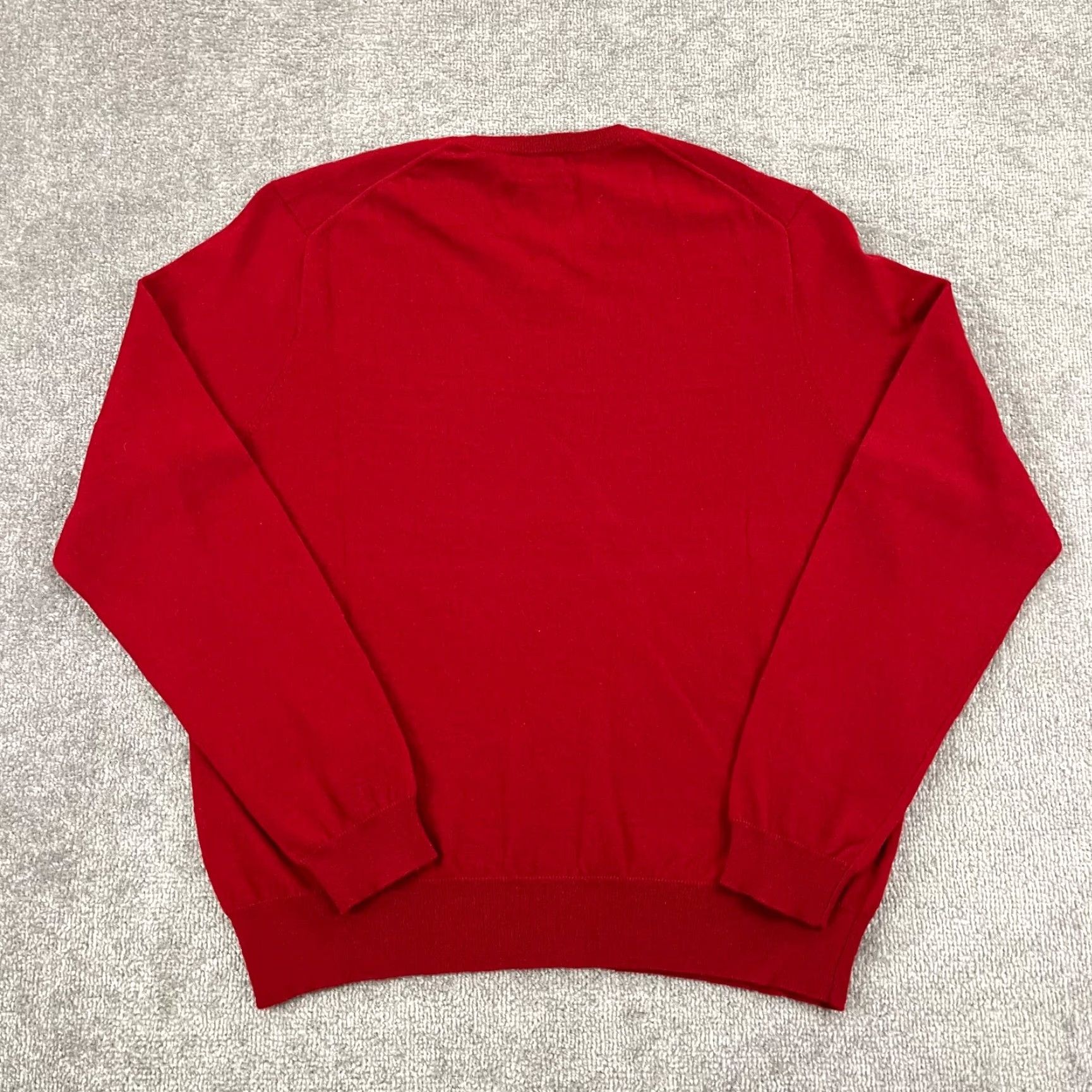 Polo Ralph Lauren Polo Ralph Lauren Sweater Mens XL Red Merino Wool V-Neck Pullover Jumper Preppy Size US XL / EU 56 / 4 - 7 Thumbnail