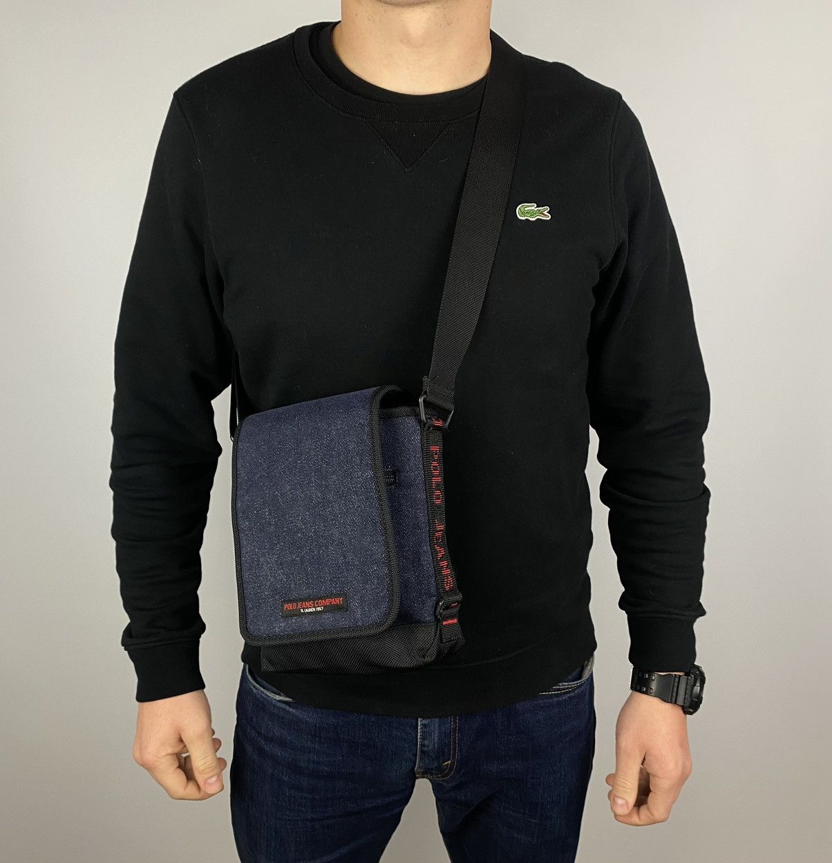 Lauren Ralph Lauren × Polo Ralph Lauren × Vintage Vintage Polo Ralph Lauren Jeans Co. Messenger Bag y2k Size ONE SIZE - 2 Thumbnail