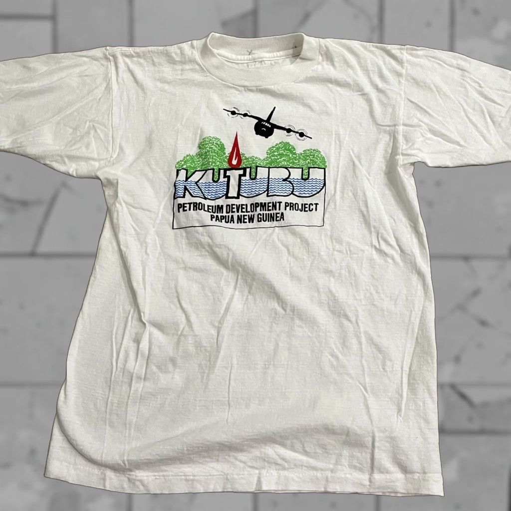 Vintage VINTAGE KUTUBU Tee Mens Size L White Graphic Single Stitch Shirt Size US L / EU 52-54 / 3 - 1 Thumbnail