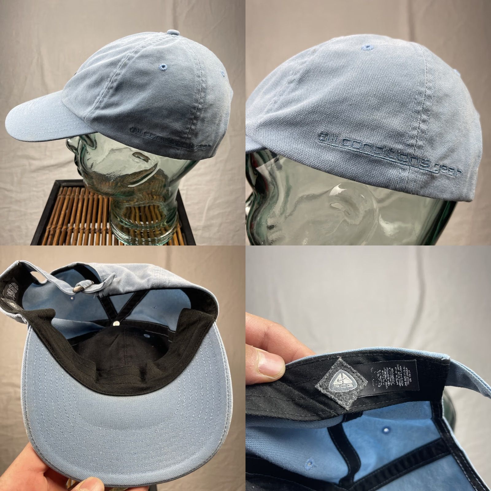 Nike ACG VINTAGE Nike ACG Hat Cap Mens Strap Back Blue All Conditions Gear Adjustable Hat Size ONE SIZE - 8 Thumbnail