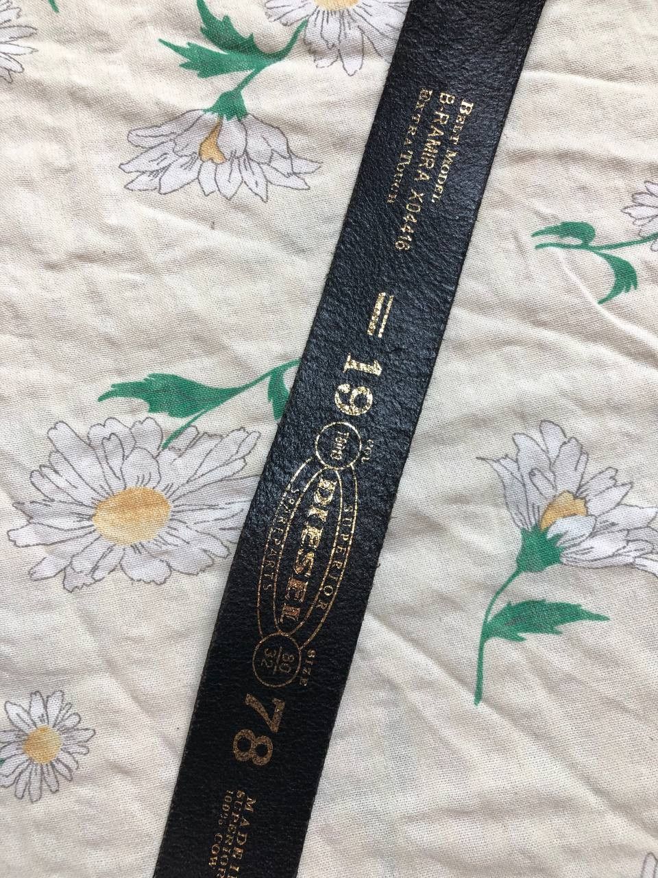 Diesel Diesel Men’s Black Leather Belt Designer Metal Buckle Size ONE SIZE - 4 Thumbnail