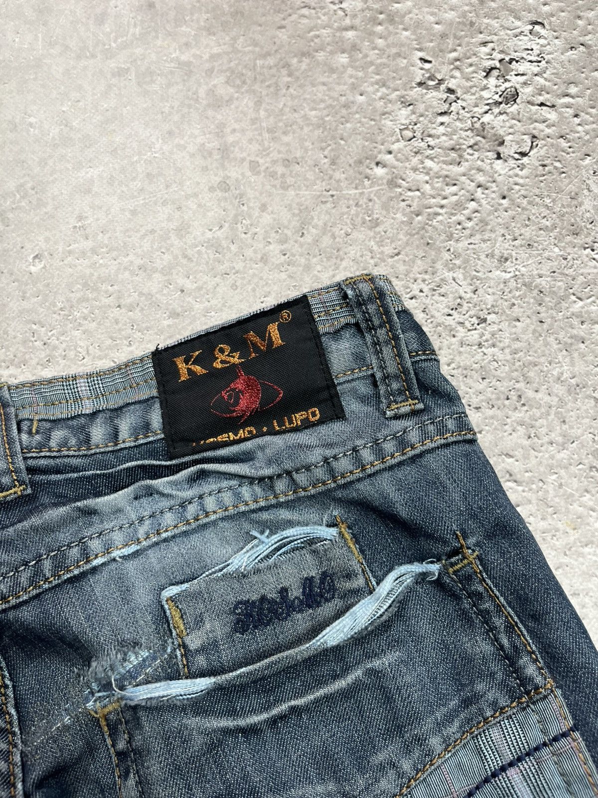 Other Y2K K&M Kosmo Lupo Distressed Jeans W30 Italy Streetwear Size US 30 / EU 46 - 8 Thumbnail