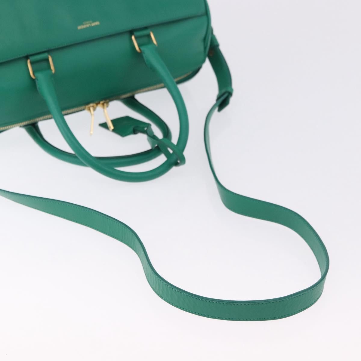 Saint Laurent Paris SAINT LAURENT Classic Duffle Bag Leather 2way Green Gold Size ONE SIZE - 8 Thumbnail