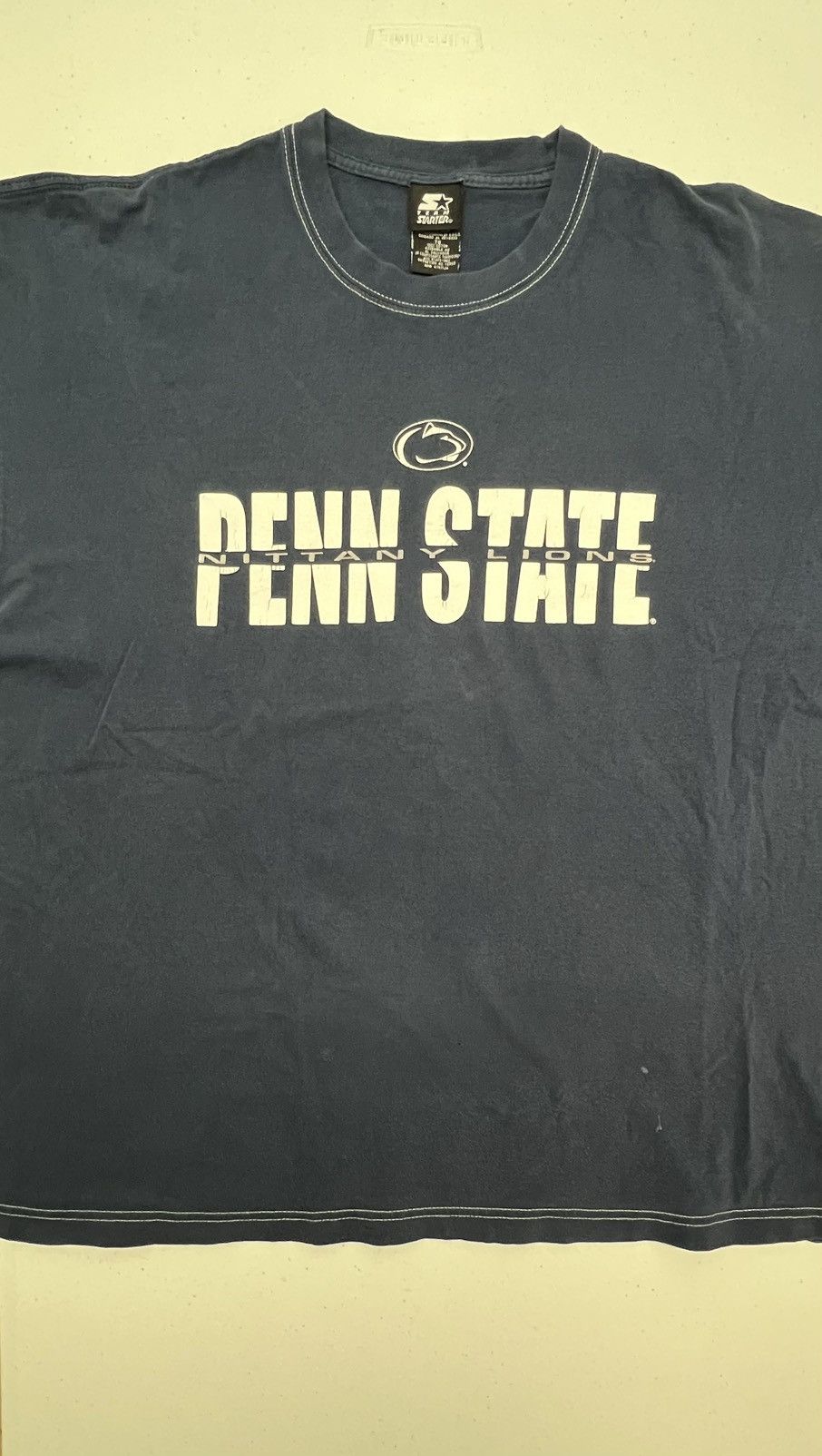 NCAA Starter Penn State Nittany Lions White Stitching T-Shirt Size US XL / EU 56 / 4 - 5 Thumbnail