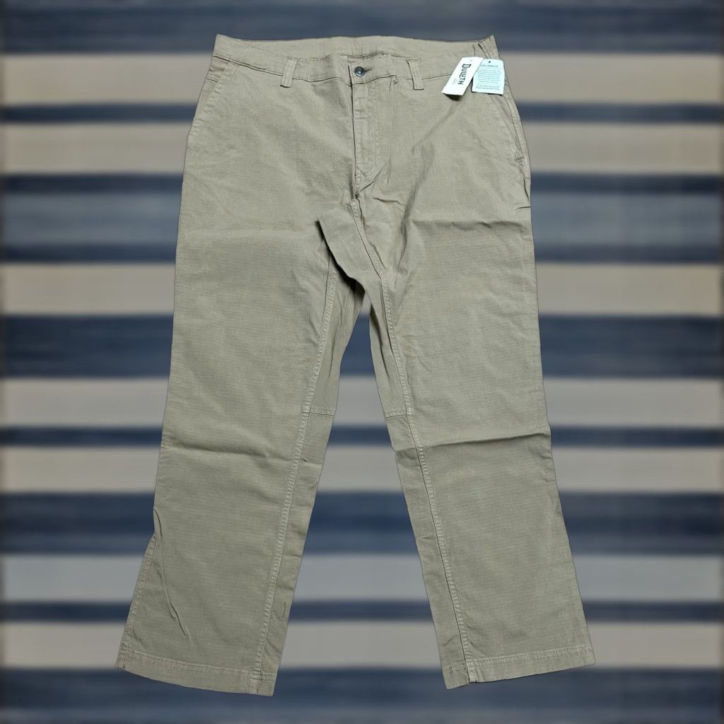 CO Duluth Trading Co Men Beige Blue Ridge Standard Fit Pants 38x30 Regular Straight Front Pockets Zipper Button Logo NWT California 65 NA Brand Duluth Size US 38 / EU 54 - 1 Thumbnail