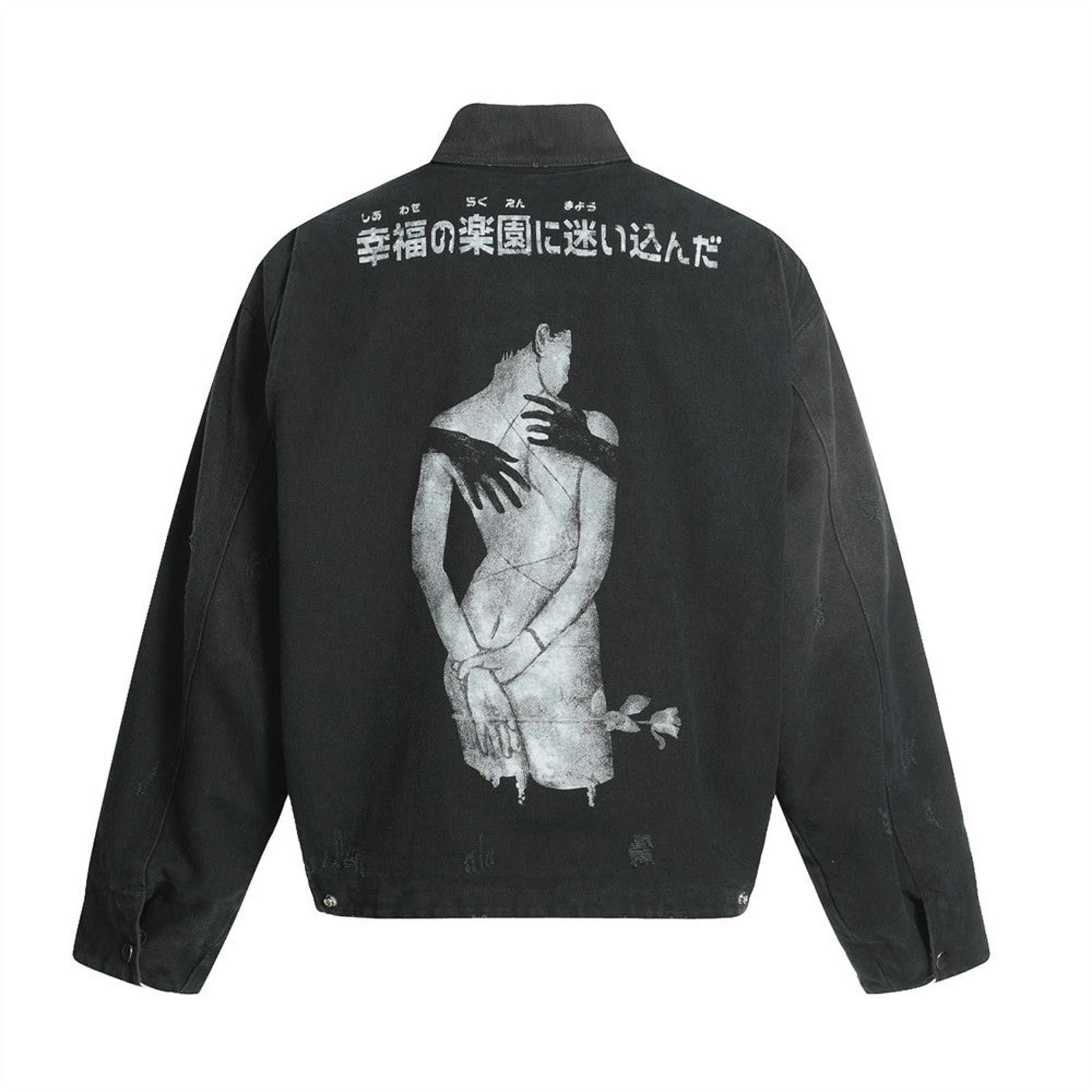 Japanese Brand Japanese Style Women's Print Carpenter Utility Jacket Size US L / EU 52-54 / 3 - 1 Thumbnail