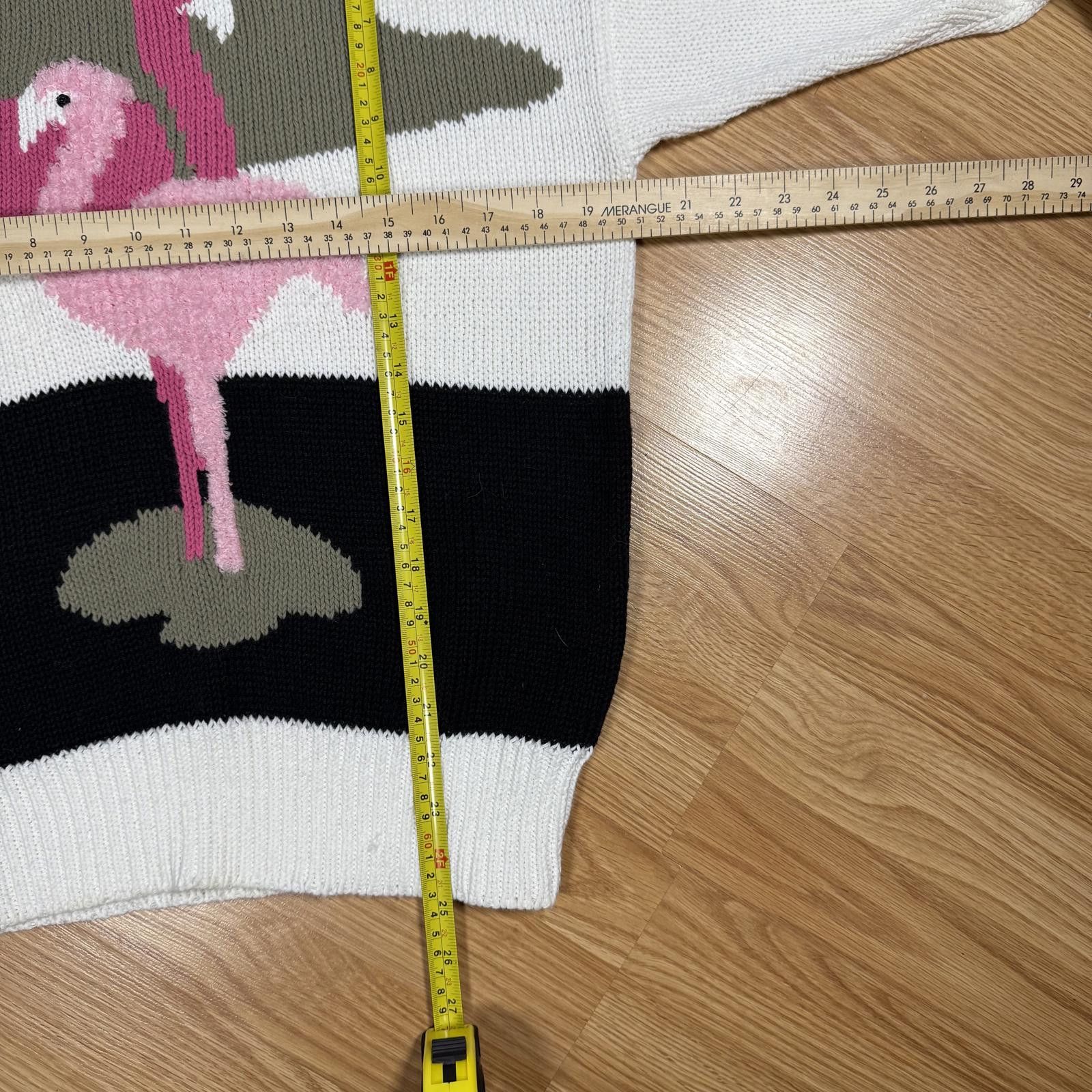 Other Vintage Flamingo Knit Sweater Womens Medium Size M / US 6-8 / IT 42-44 - 6 Thumbnail