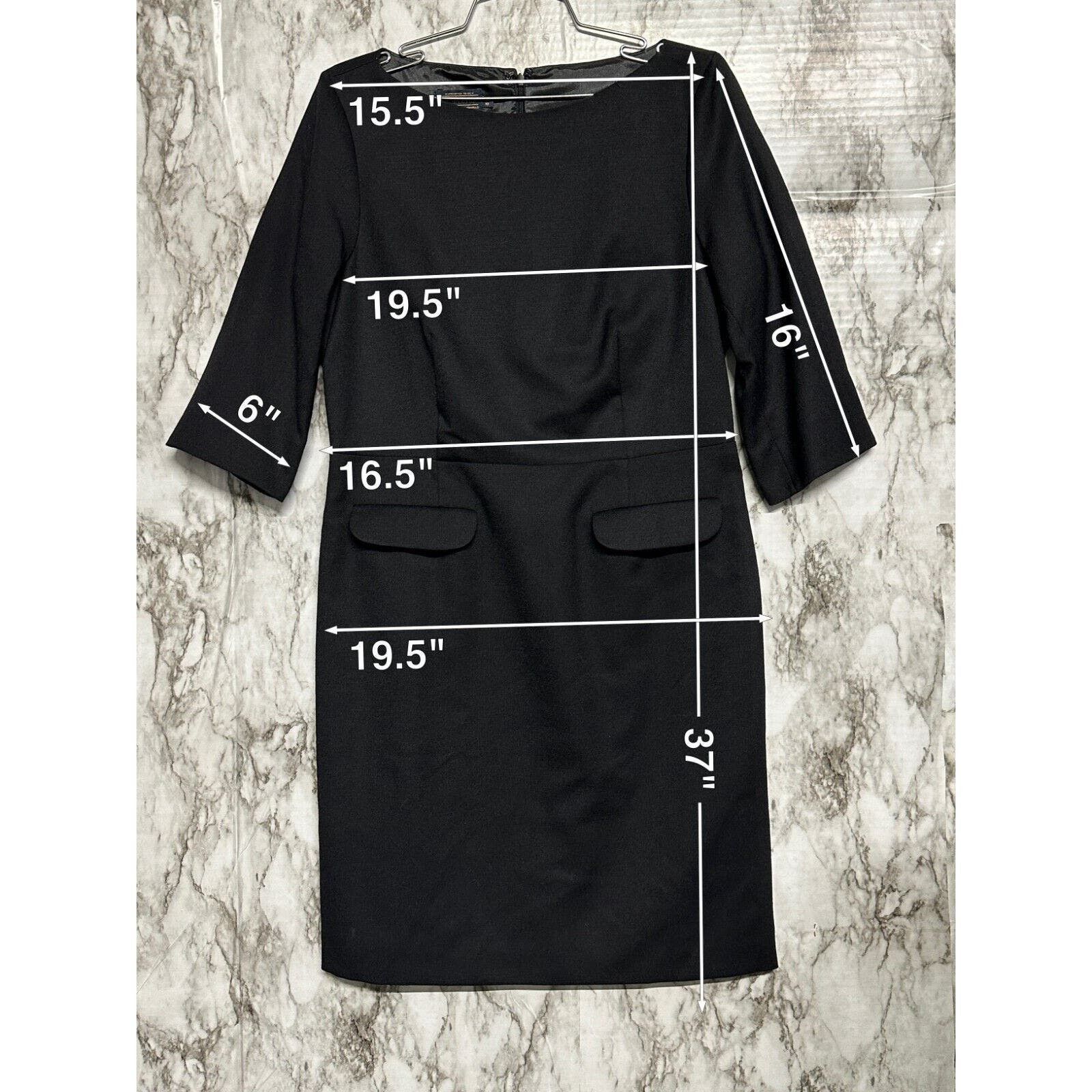 Pendleton Pendleton Virgin wool Black midi Dress 1/2 sleeve Size 10 p Size L / US 10 / IT 46 - 2 Thumbnail