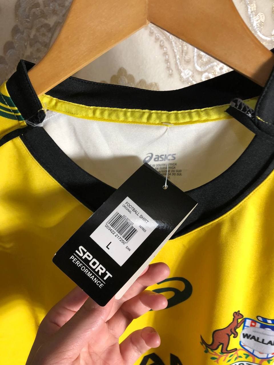Canterbury of New Zealand VINTAGE ASICS WALLABY AUSTRALIA RUGBY JERSEY RETRO Y2K 90s Size US L / EU 52-54 / 3 - 8 Thumbnail