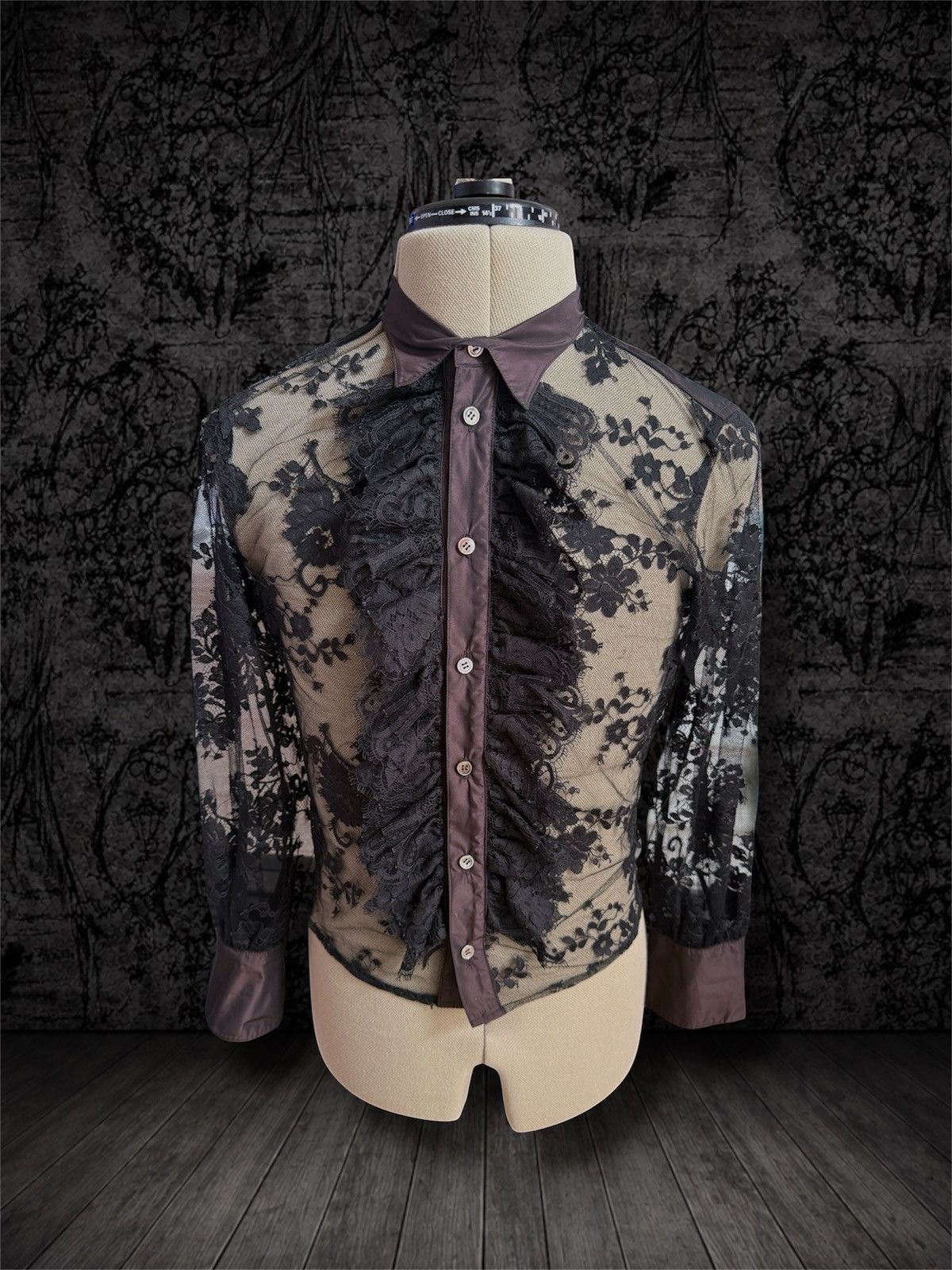 Share Spirit Homme Share Sprit Ruffled Floral Dress Shirt / Button up Shirt hyd Size US S / EU 44-46 / 1 - 1 Thumbnail