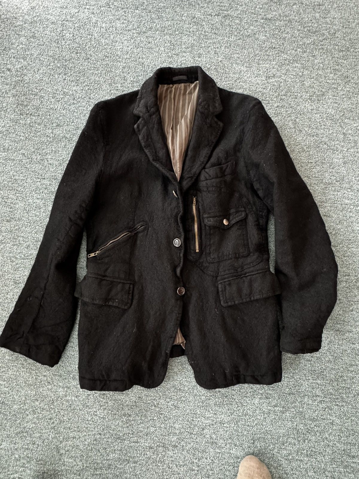 Comme des Garcons RARE AD2005 CDG Homme Multi-Zip Utility Blazer Size US S / EU 44-46 / 1 - 1 Thumbnail