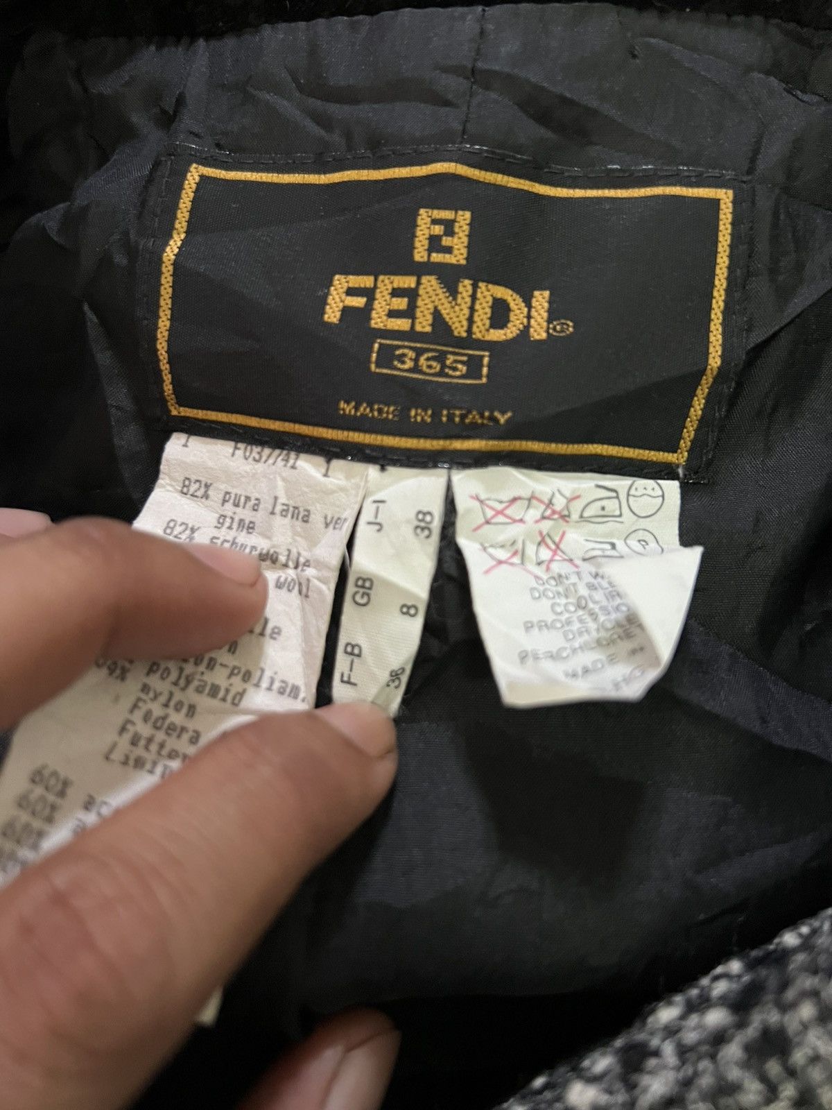 Fendi Authentic Fendi Tweed Coat Size S / US 4 / IT 40 - 6 Thumbnail
