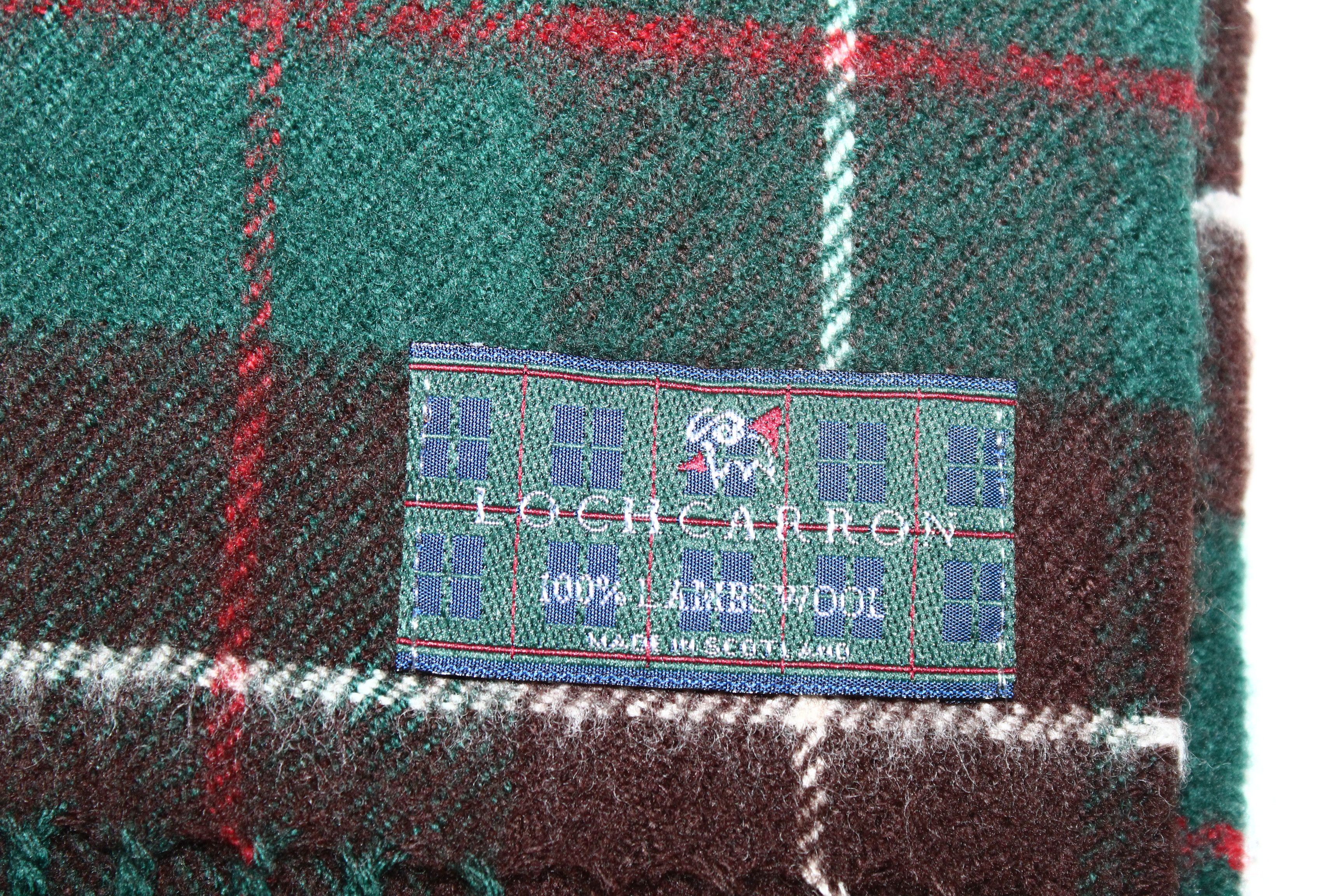 Johnstons Of Elgin VTG🔥Lochcarron MacKinnon Hunting Plaid Lambswool Scarf Size ONE SIZE - 8 Thumbnail